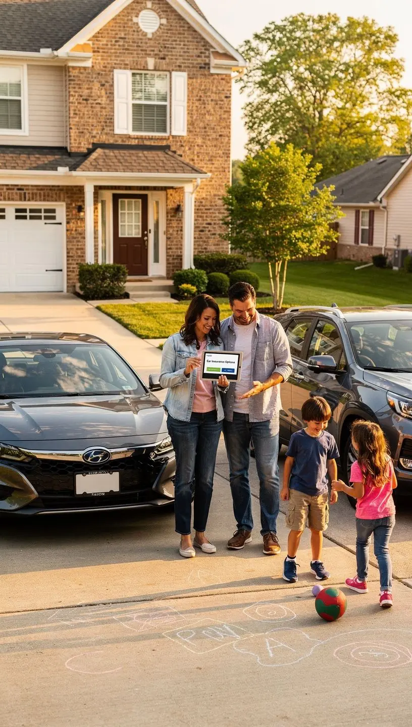 Grafika przedstawiająca samochód z tarczą symbolizującą ubezpieczenie.