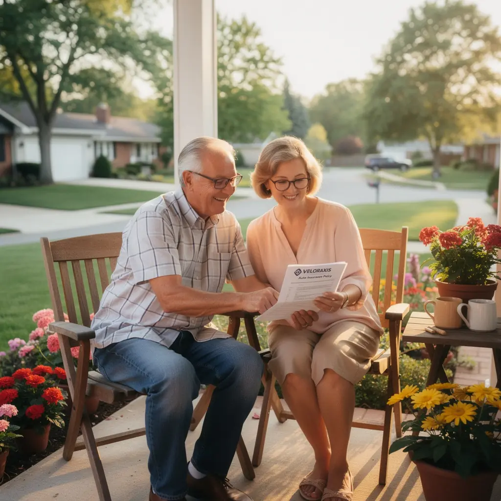 Osoba rozmawiająca z agentem ubezpieczeniowym w biurze.