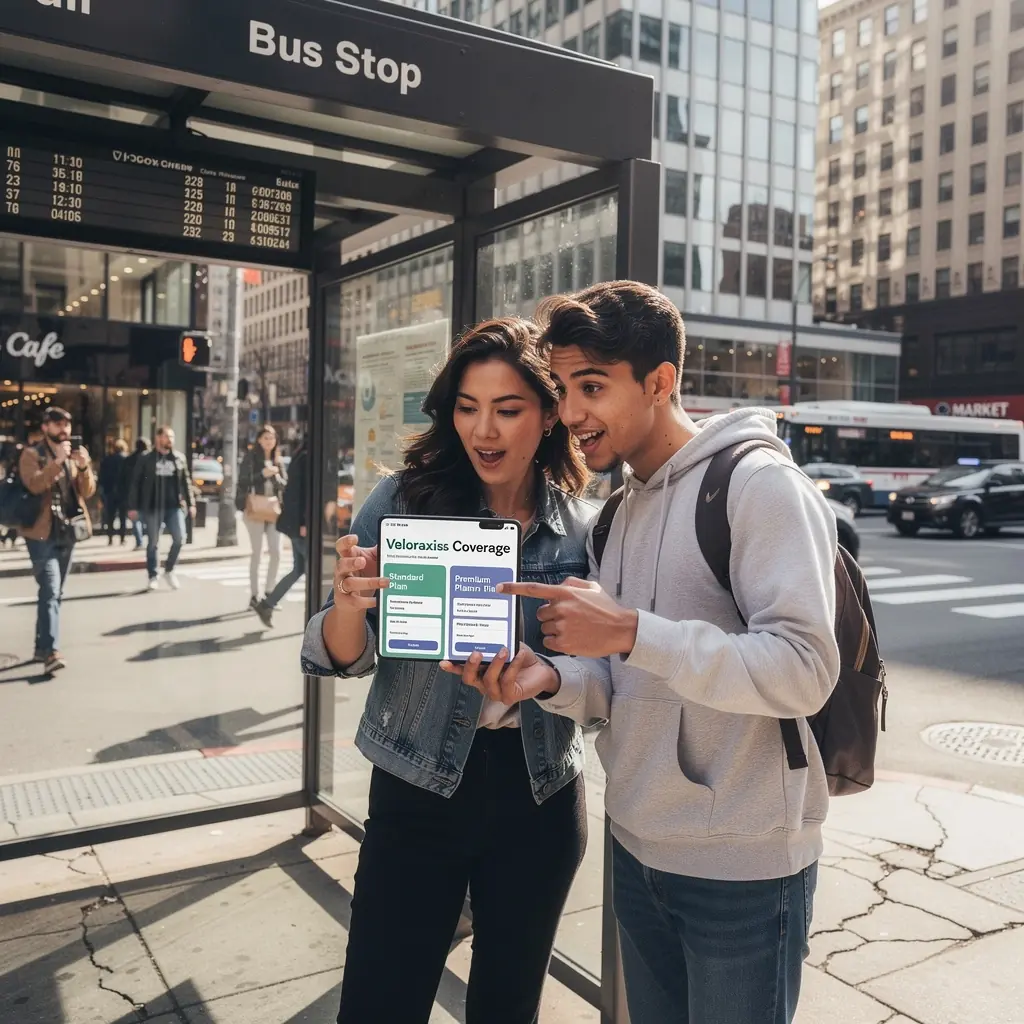 Kobieta przeglądająca ofertę ubezpieczeń samochodowych na laptopie.